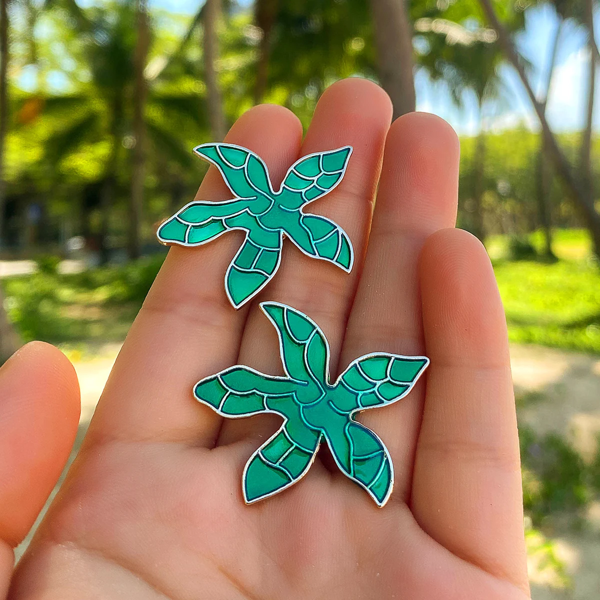 

Tocona Charmings Green Leaf Stud Earrings for Women Girls Bohemian Dripping Oil Geometric Earrings Summer Trendy Jewelry 18437