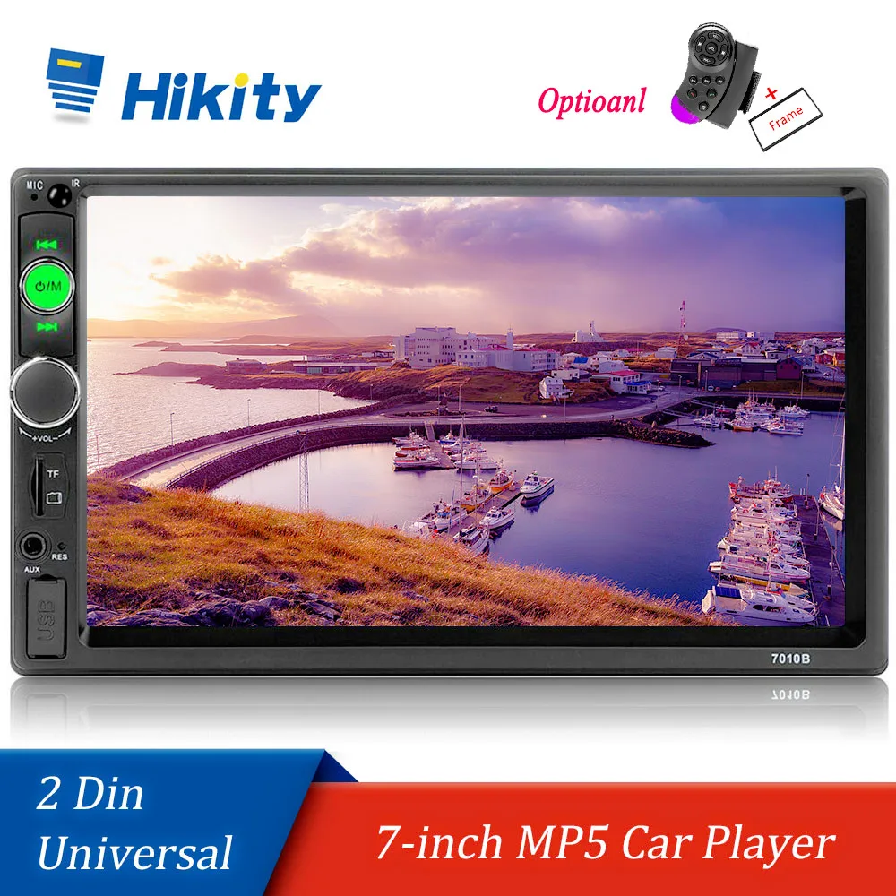 Hikity 2 din автомобильное радио Bluetooth Автомобильный плеер мультимедийный зеркальная