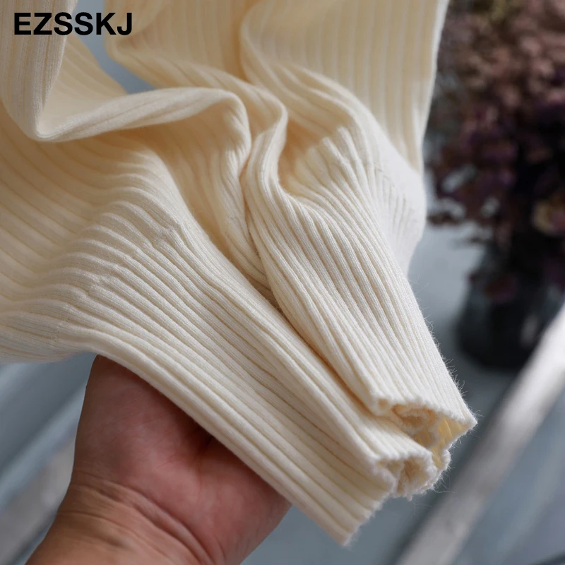 casual Elastic Waist Trousers Thick Knitted Women Harem Pants Autumn Winter Sport swear female sweater Radish pants Grandma