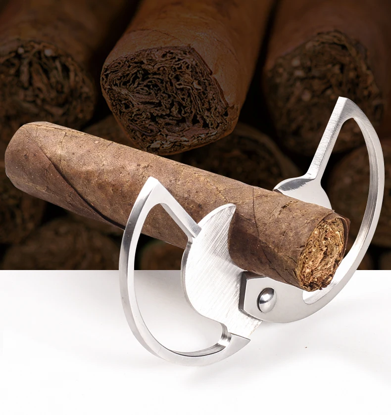 1 шт. Cohiba сигары резак круглый серебряный Нержавеющая сталь острый дым сигары аксессуары для кубинской сигары