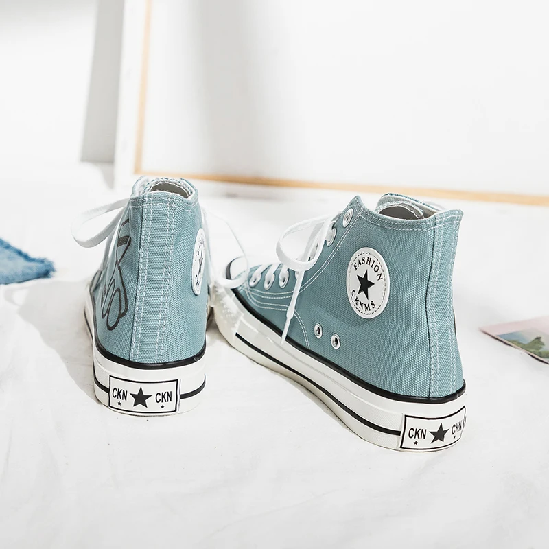 

Fashion Animals Painting Platform Women Canvas SneakersBreathable Cute shoes Casual Women