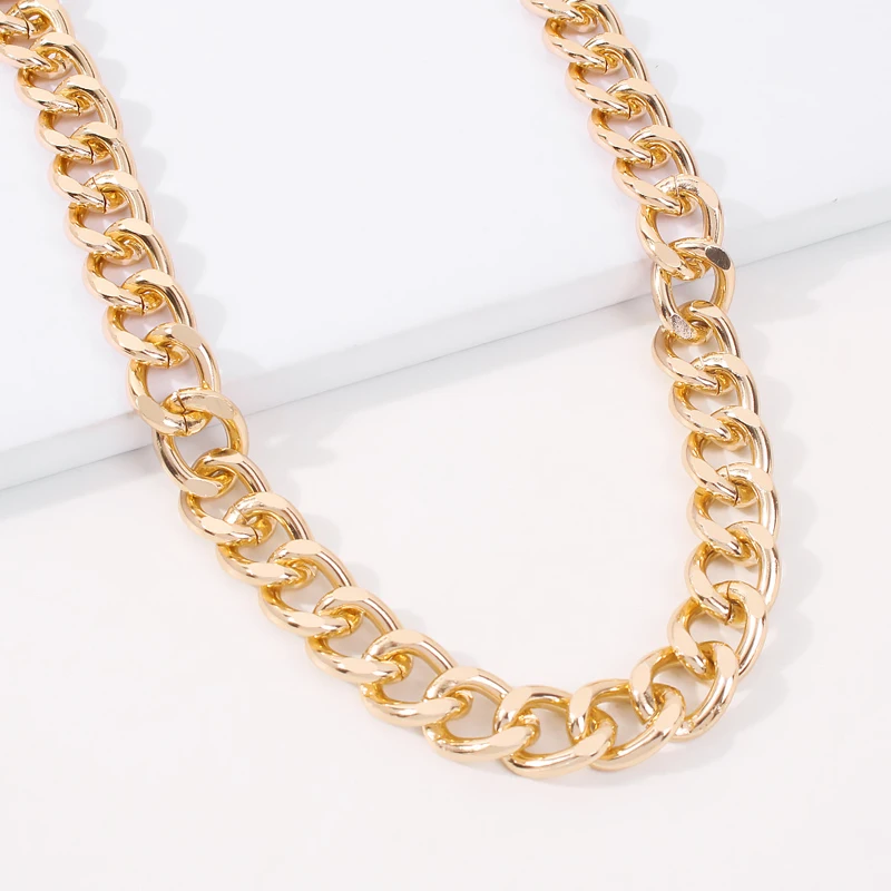 

Big Necklace Twist Chunky Thick Lock Choker Chain Necklaces for Women Birthday Gift 2021 Fashion Jewelry M6046