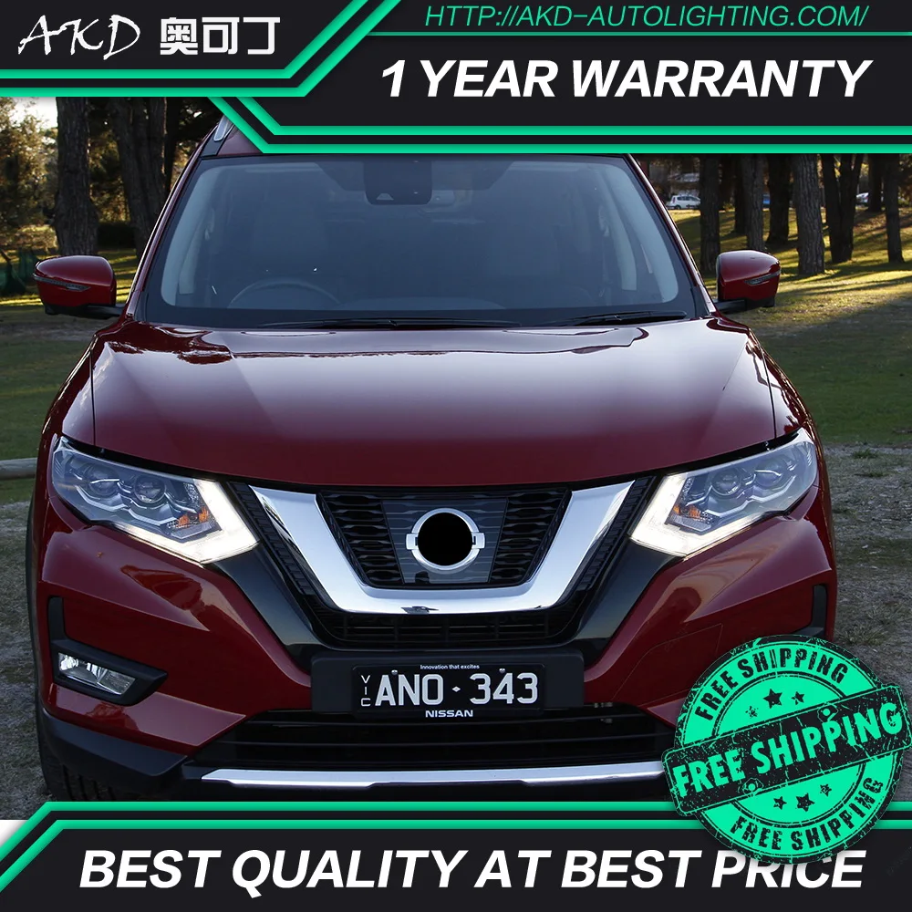 AKD автостайлинг фары для Nissan X trail 17 20 красные светодиодный ные оригинальный