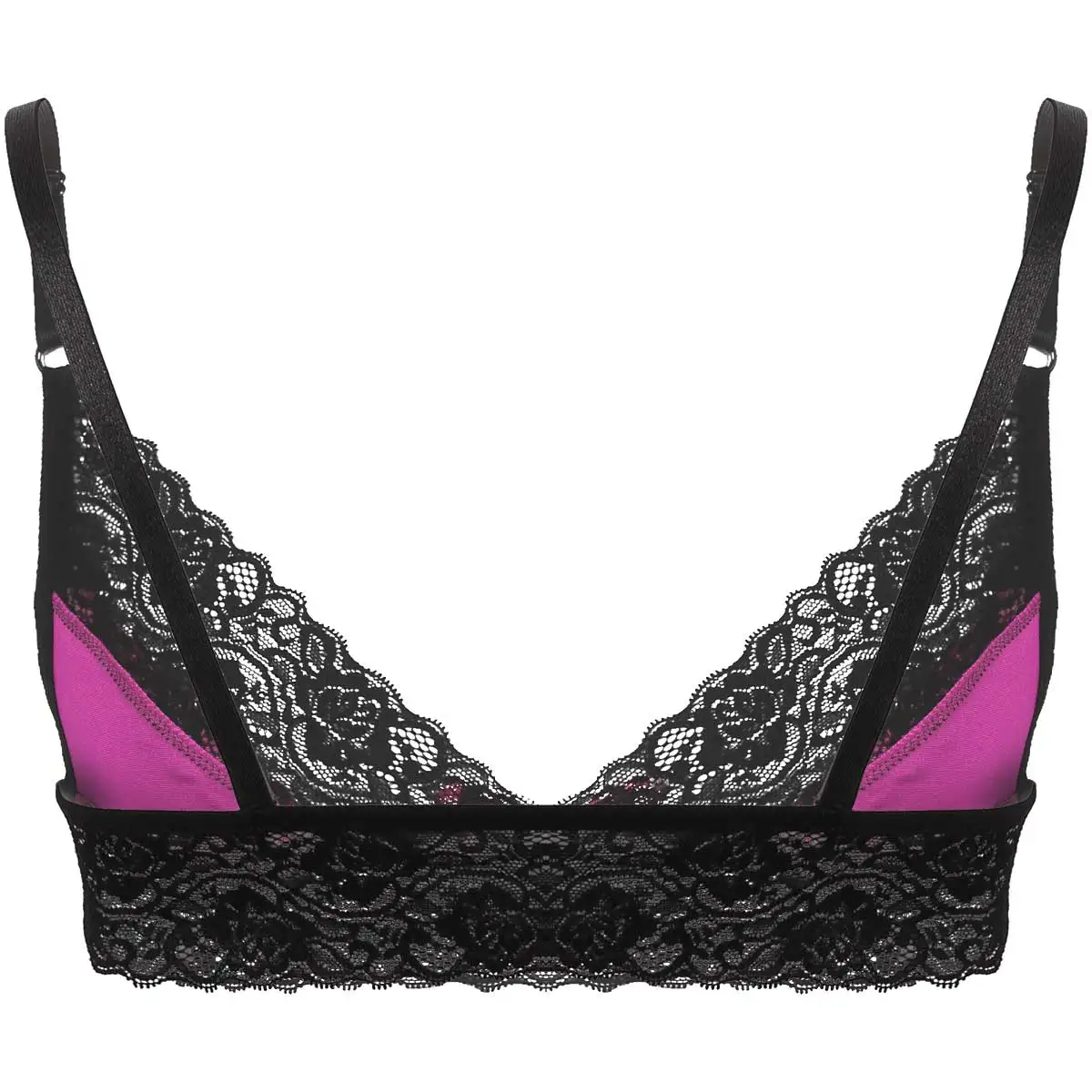 Мужской Эротический бюстгальтер TiaoBug на тонких бретелях с цветочной кружевной