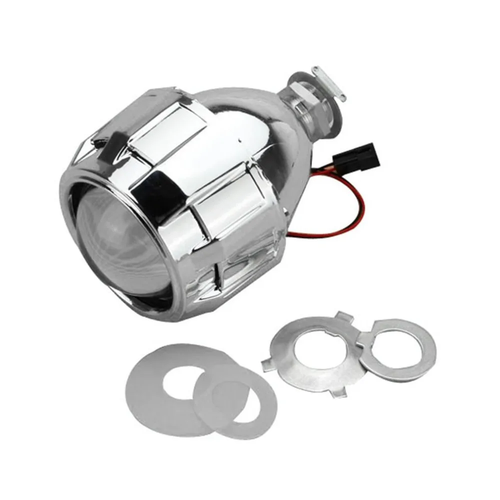 

2,5 дюймовая фара H1 H3 H4 H7 H11 9005 ксеноновая мини Биксеноновая HID Прозрачная крышка для объектива проектора фара с защитным кожухом Серебристая ...