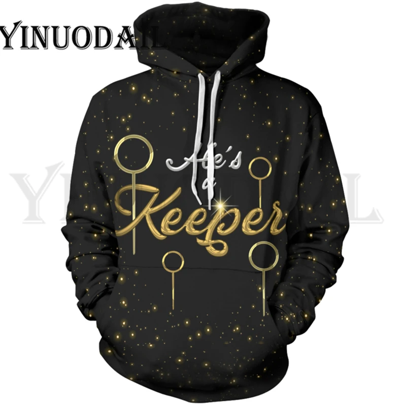 M Wizardry Hufflepuff толстовка с 3D принтом и карманом Хогвартс Гриффиндор унисекс Толстовка костюм толстовки Мужская одежда - Цвет: M