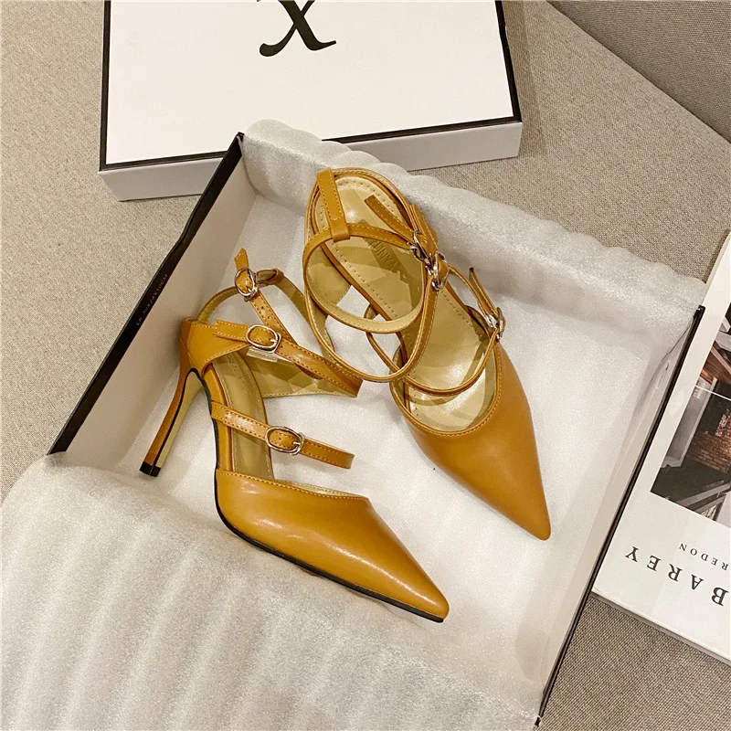 

Woman Sexy High Heels Shoes Women Sandals 2021 Party High-Heeled Sandals Stripper Heels Pointed Toe Ladies Shoes And Sandals