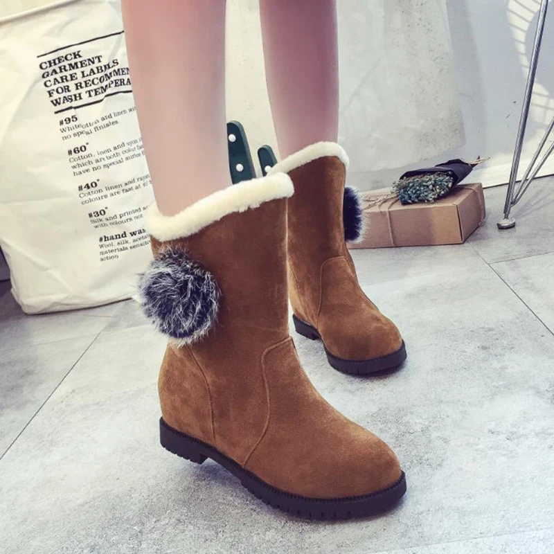 

New Style In Autumn And Winter 2020 Casual Round Head Flat Sole Set Foot Antiskid Thickened Women's Snow Boots