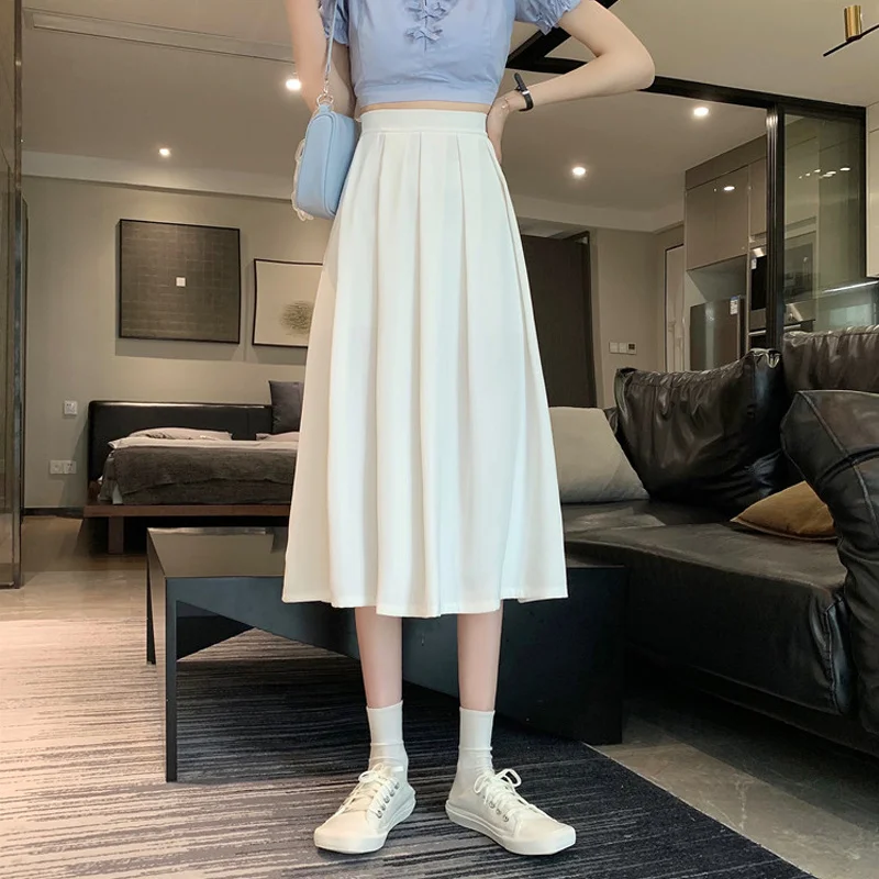 Юбка женская плиссированная а силуэт брюки средней длины свободная нишевая с