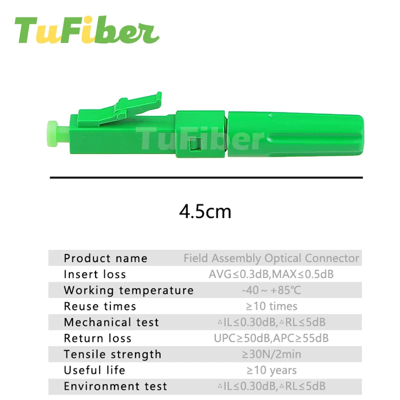 FTTH LC UPC and LC APC Single-Mode Optical Fiber Quick Connector LC Fiber Optic Fast Connector Assembly