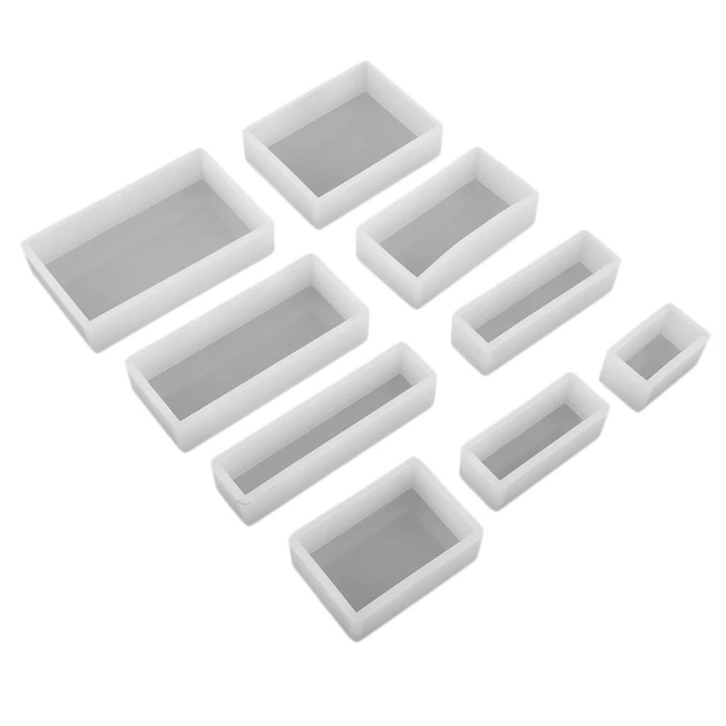 

9x Rectangle For Jewelry Making Resin Supply DIY Ornament Mold