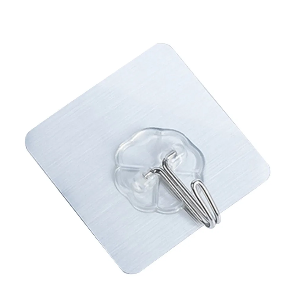 10 шт. прозрачные крючки для ванной комнаты самоклеящиеся настенные дверей