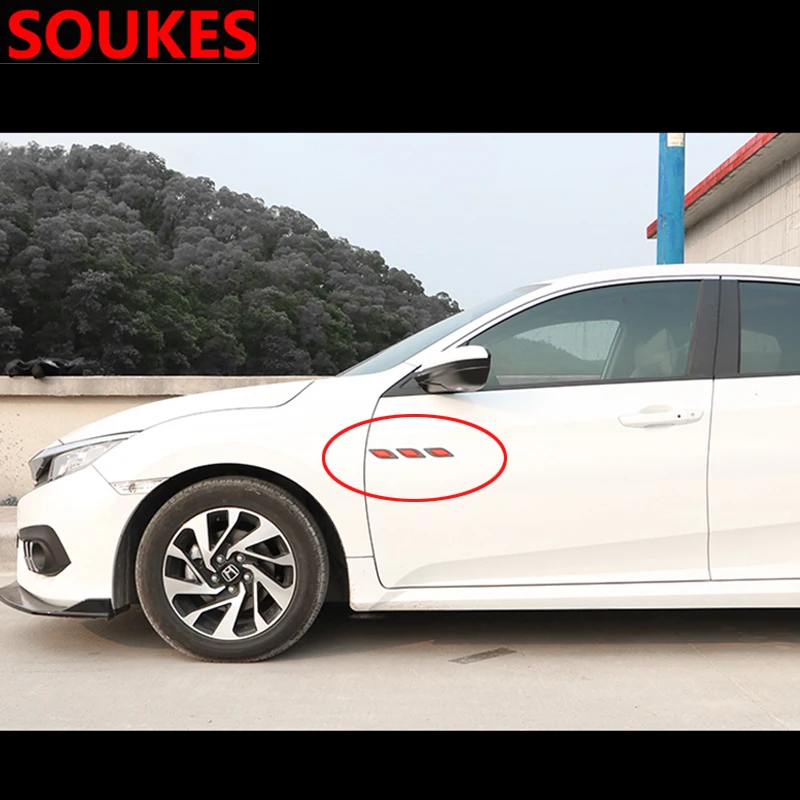 6 шт. светоотражающие наклейки на капот автомобиля Audi A3 A4 B8 B6 A6 Mercedes Benz W205 W204 Skoda