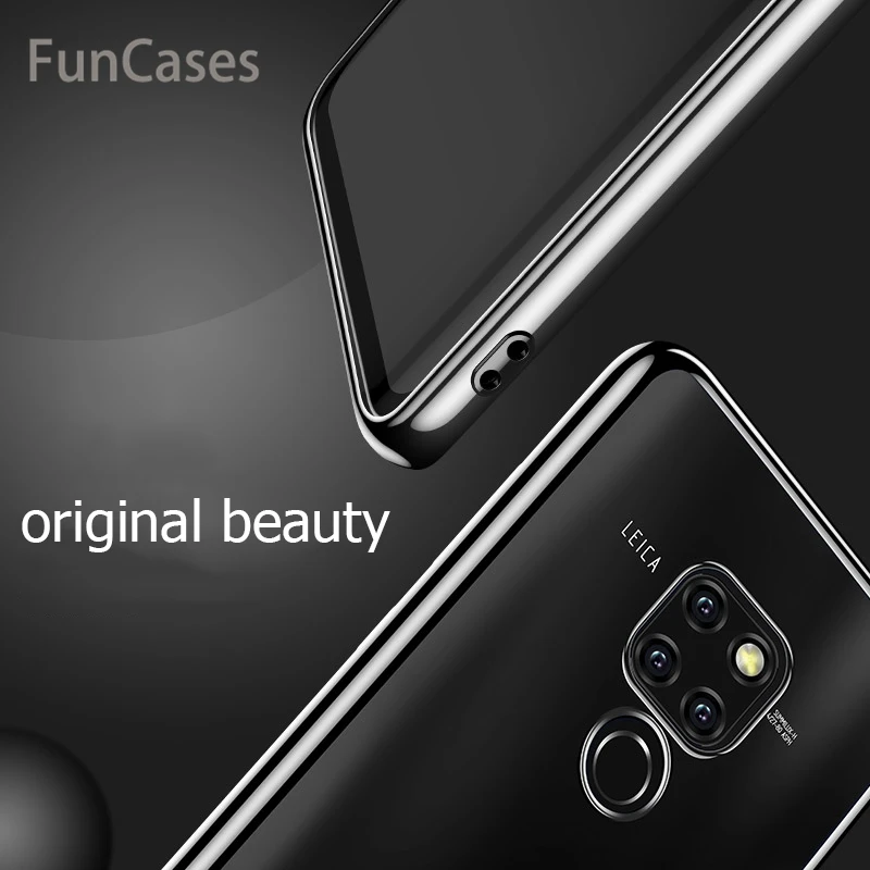 For Huawei Mate 20 Pro Case Cover Luxury Laser Plating TPU Back Soft Transparent Silicone Shockproof Coque | Мобильные телефоны и