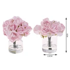 112 Миниатюрный Кукольный дом розовая роза стеклянная бутылка Цветочная композиция домашний декор Кукольный дом мебель игрушки