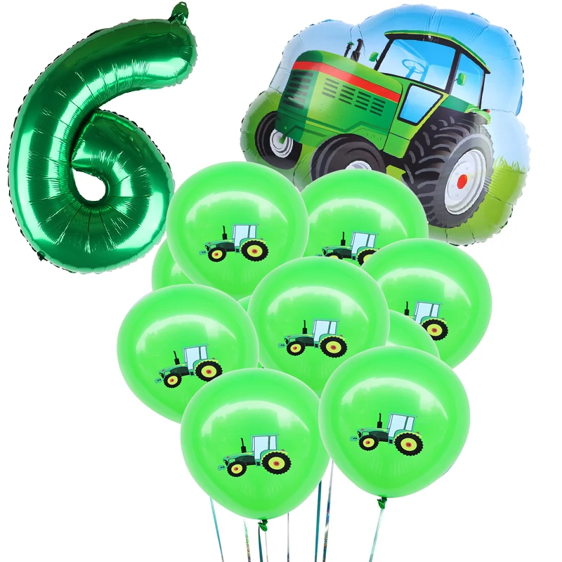 12 шт. в упаковке с изображением мультяшного автомобиля баллоны экскаватор