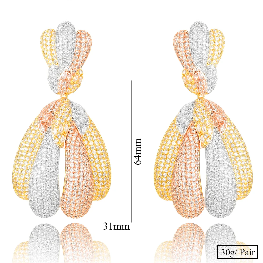 

missvikki Trendy Luxury Modern Dangle Earrings For Women Bridal Wedding Drop Earring 2020 Brincos Female DIY Fashion Jewelry