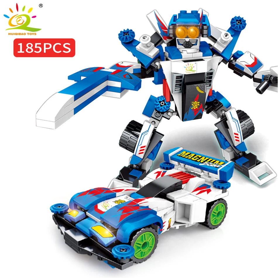 HUIQIBAO 805 шт. гоночный автомобиль скоростные чемпионы строительные блоки город