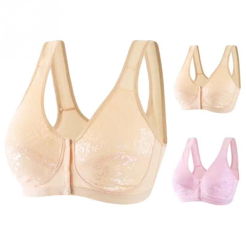 Женское нижнее белье размера плюс хлопковое тонкое с передней застежкой