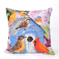 diamond painting cushion cover replacement spring birds house throwing pillow case partial round ab drill diy mosaic handmade