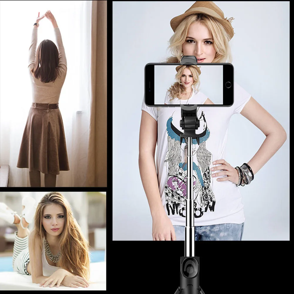 

Mobile Phone Holder Tripod Portable 360 Degree Rotation With Bluetooth Remote For Mobile Phone