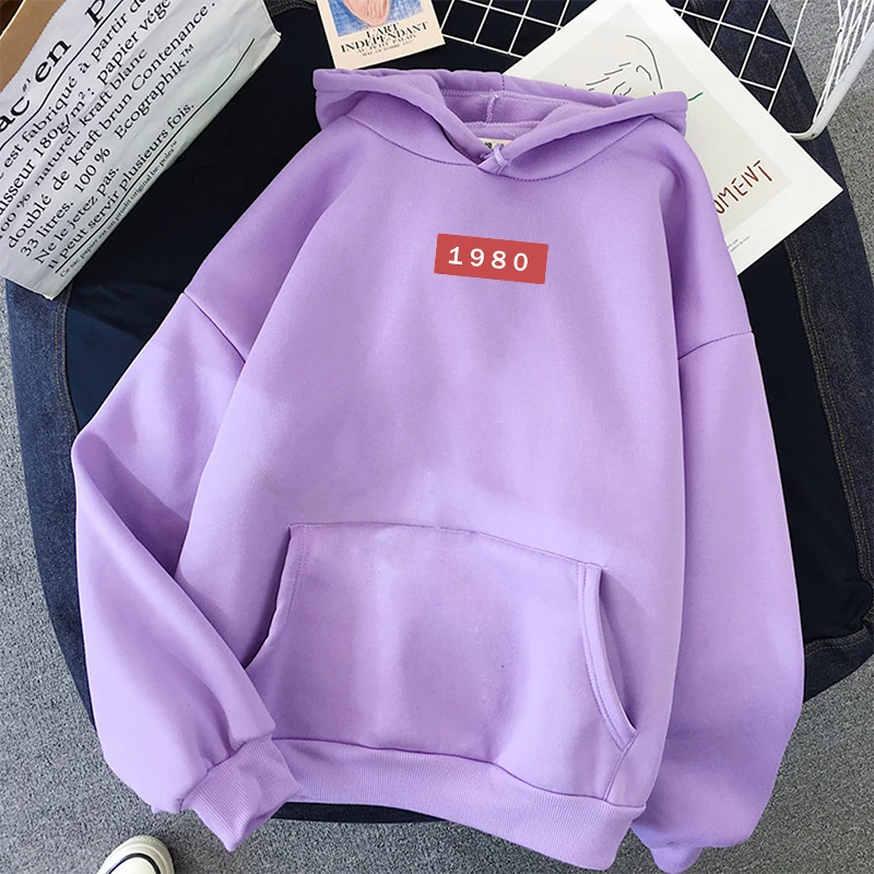 

Harajuku Female Poleron Mujer 1980 Funny Mens Women Couple Hoodies Print Oversized Warm Hoodie Sweatshirt Streetwear