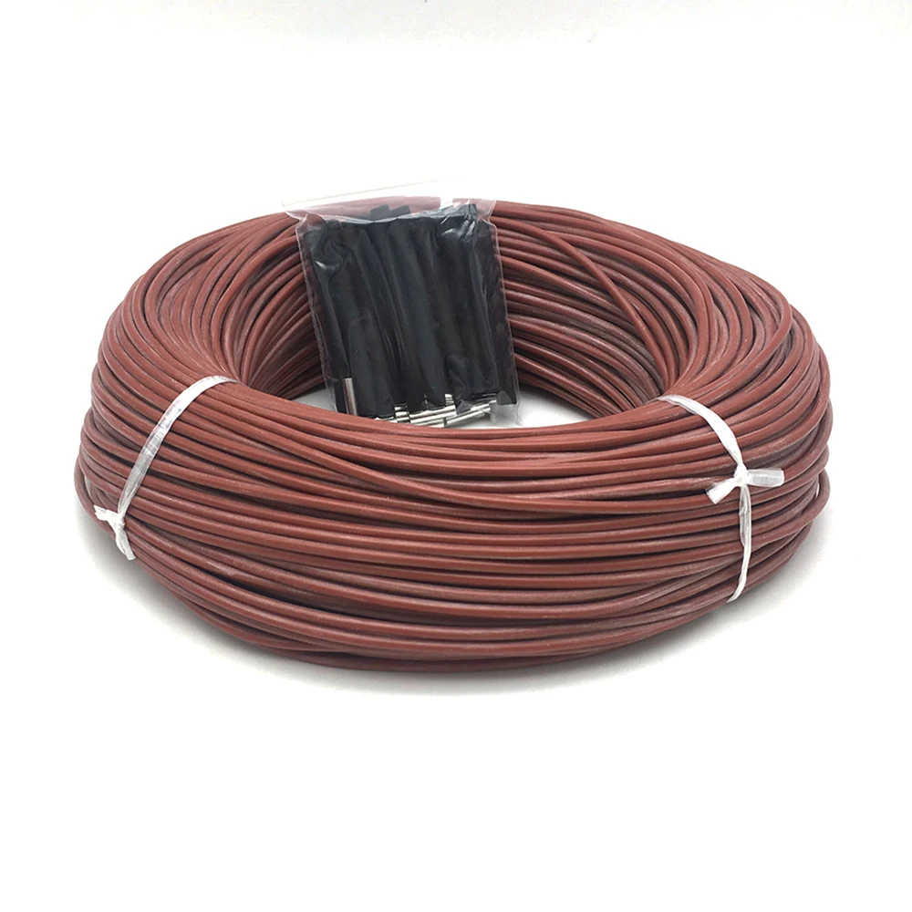 Электрический 12K 33ohm/m нагревательный кабель из углеродного волокна 220V инфракрасный теплый напольный провод домашний нагреватель