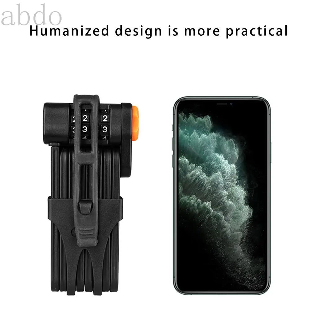 Велосипедный замок с защитой от взлома складной паролем |