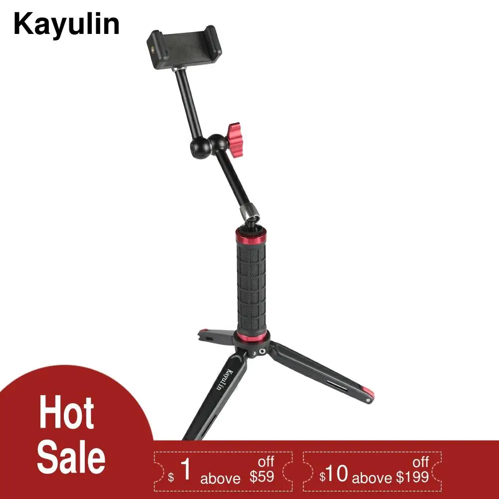Складной настольный мини штатив Kayulin с рукояткой 11 дюймов волшебная рукоятка