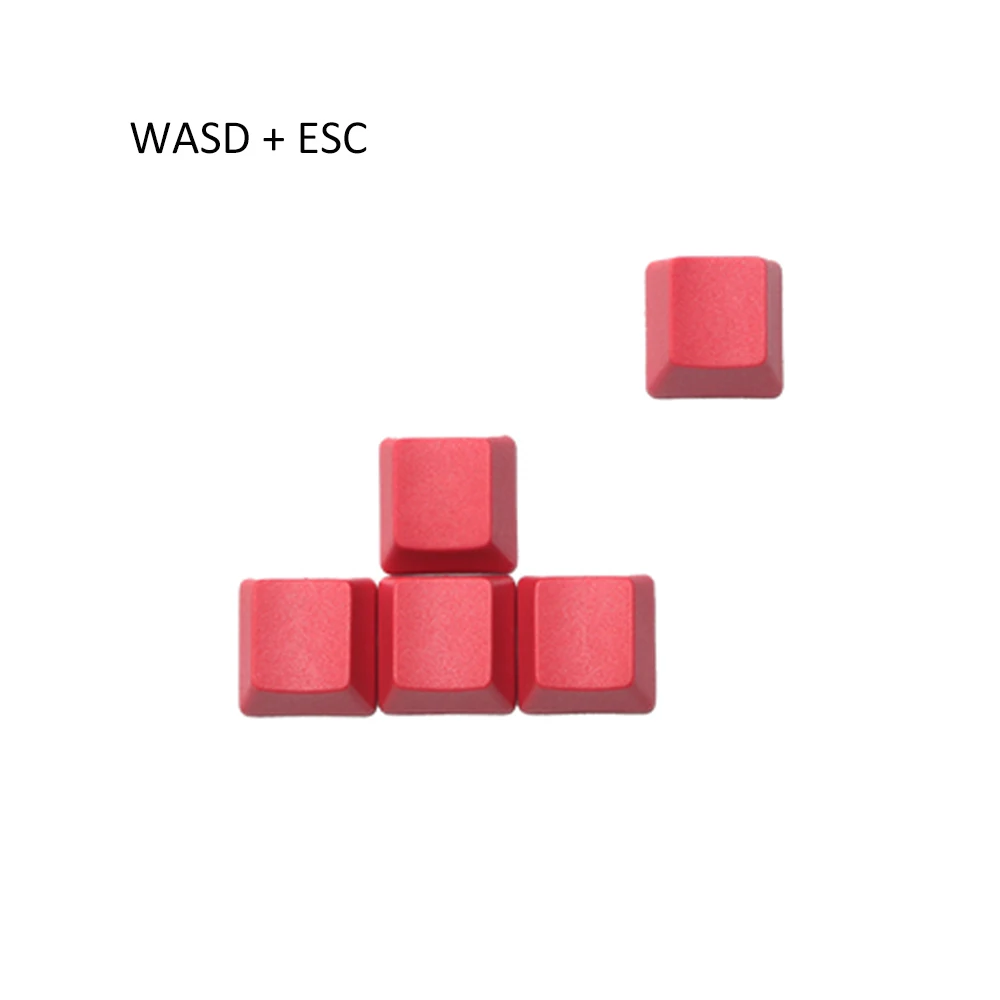 Пустые колпачки для ключей PBT чистого Красного цвета ESC Arrow WASD пробковые