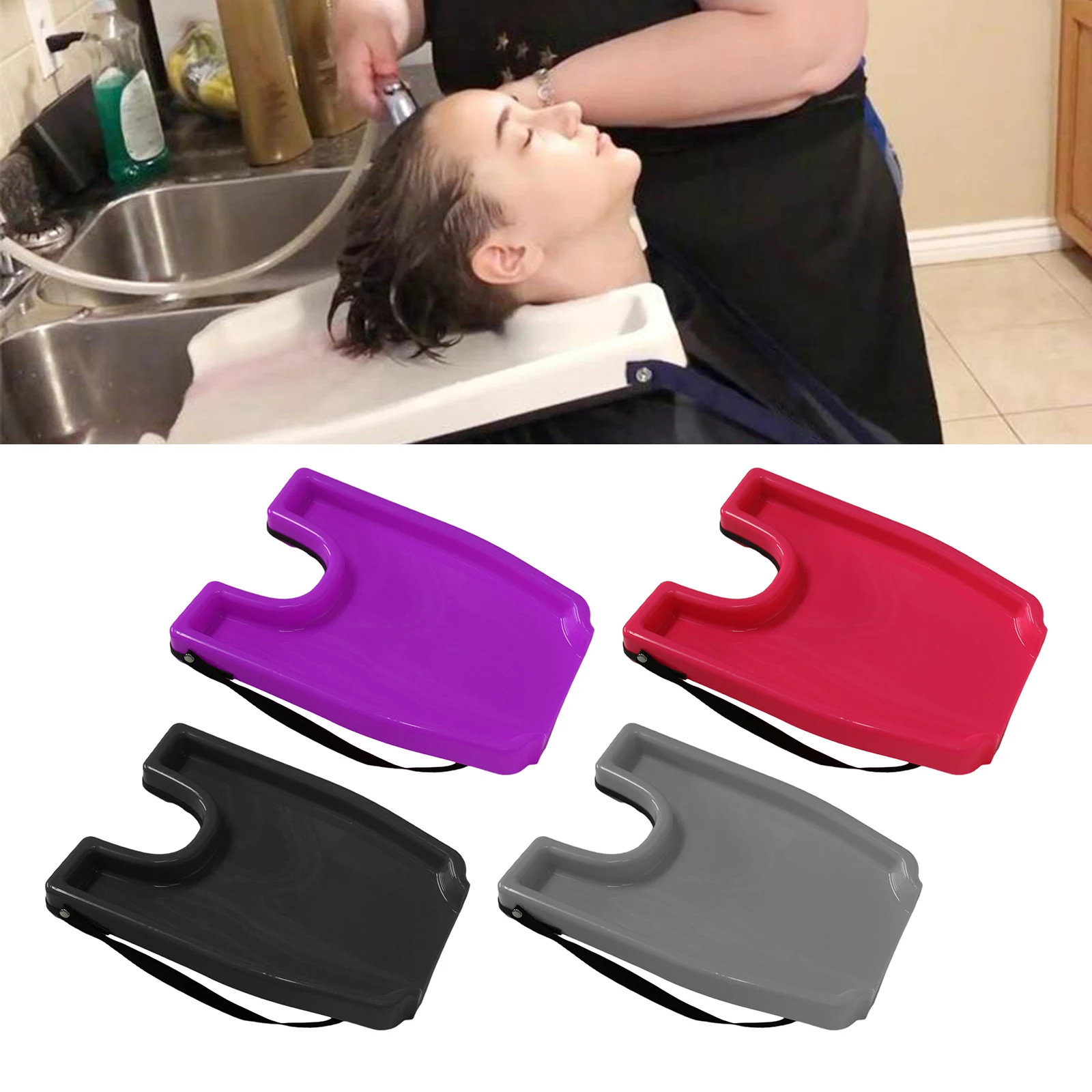 

Portable Hair Backwash Washing Tray Sink Shampoo Bowl Basin,Stable for Elderly Disabled Compact