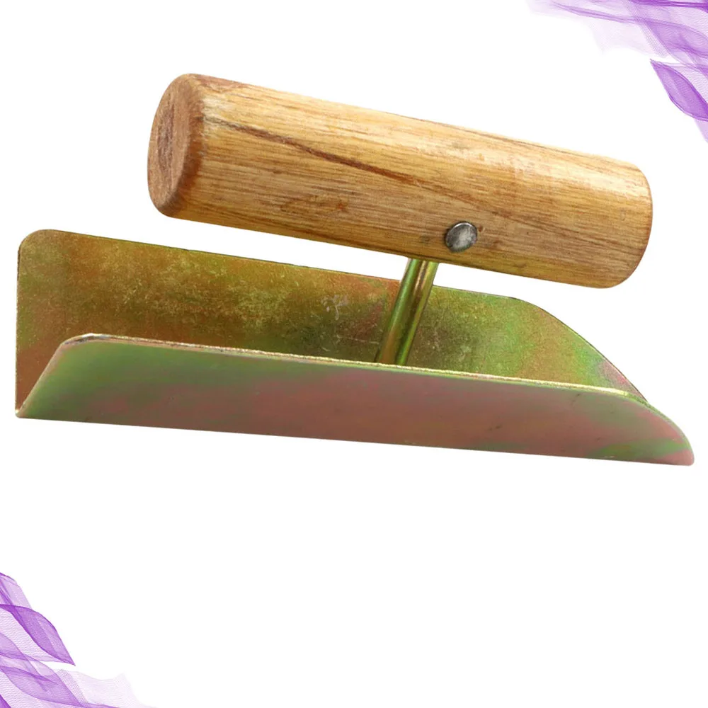 

1pc Wooden Handle Wall Scraper Right Angle Trowel Wall Finishing Tools Carbon Steel Troffel for House