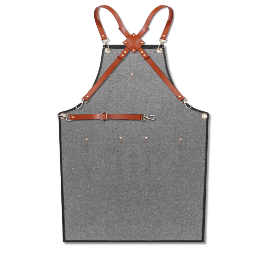 

Denim Apron Strap Bib Apron Barista Bartender BBQ Chef Uniform Workwear FHJ889