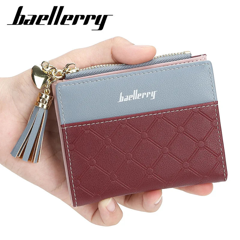 Брендовый кошелек Baellerry для женщин Дамский кожаный бумажник маленький клатч