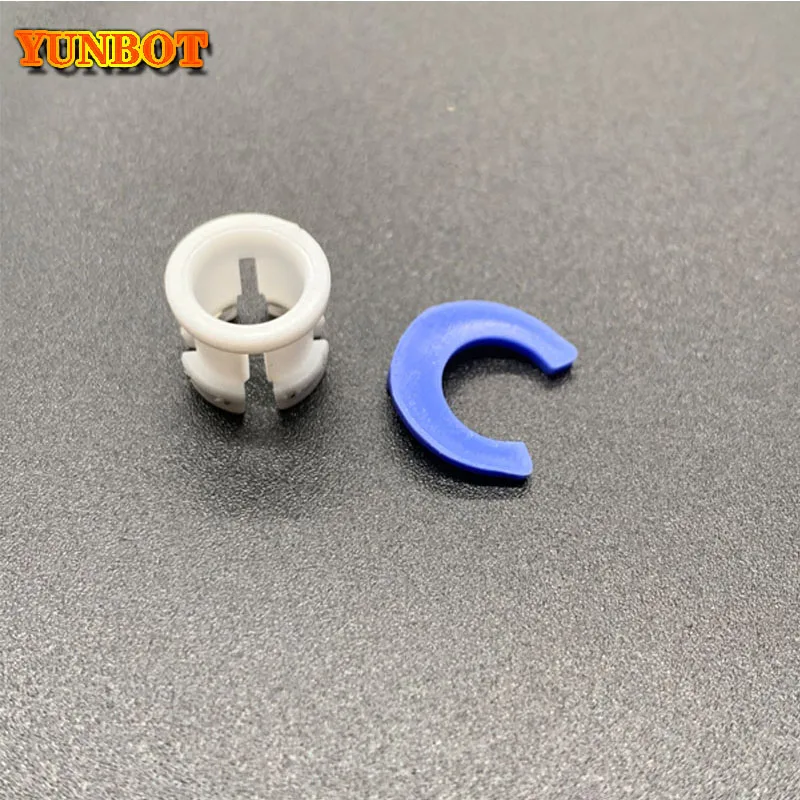 Детали для 3D принтера Bowden трубка синего и белого цвета с фиксированной пряжкой