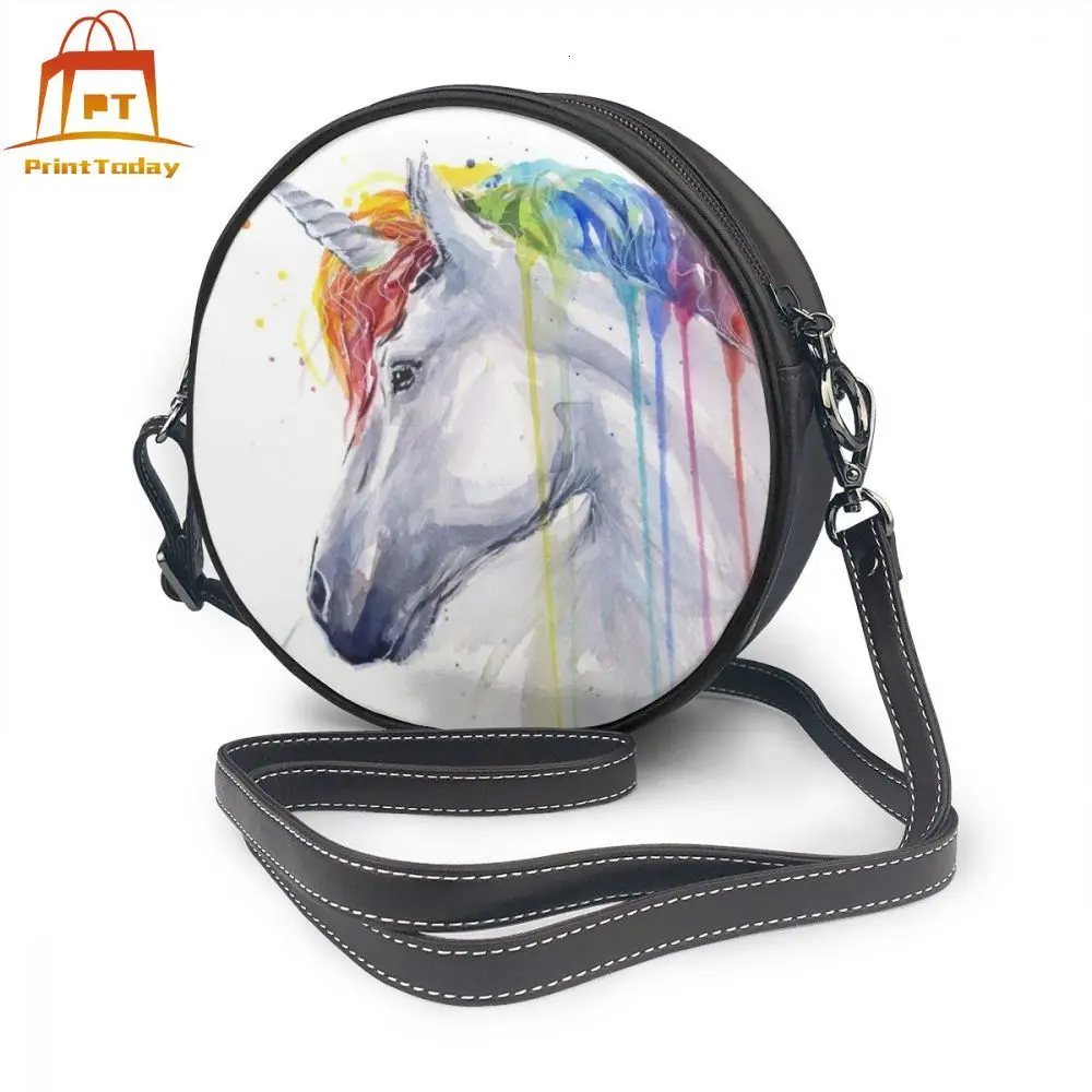 

Сумка на плечо в виде лошади кожаная сумка высокого качества для путешествий женские сумки с принтом женский маленький круглый кошелек для ...