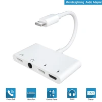 4 in 1 lightning to 3 5mm headphone aux jack audio adapter with micro usb chargeaudio port for iphone xxrxs87ipodipad