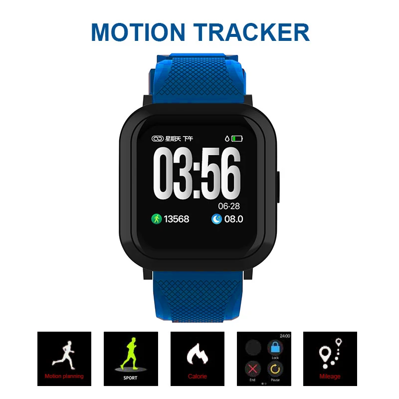 Nennbo DB12 Умный браслет для мониторинга артериального давления и сердечного ритма, фитнес-браслет для мужчин и женщин, спортивный браслет, водонепроницаемость IP68.