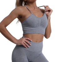womens yoga set 2021 new european american fashion sexy seamless exercise fitness butt lifting solid color yoga pants bra vest