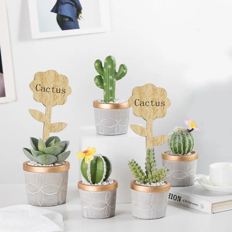 

60Pcs Flower-Type Bamboo Plant Labels Eco-Friendly Wooden Plant Sign Tag Wood Garden Marker Decorative Garden Tags For Seed