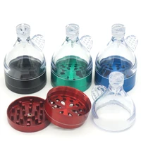 2pcslot funnel herb grinder 50mm tobacco spice muller grinders crusher amoladora smoke cigarette accessories for pipe