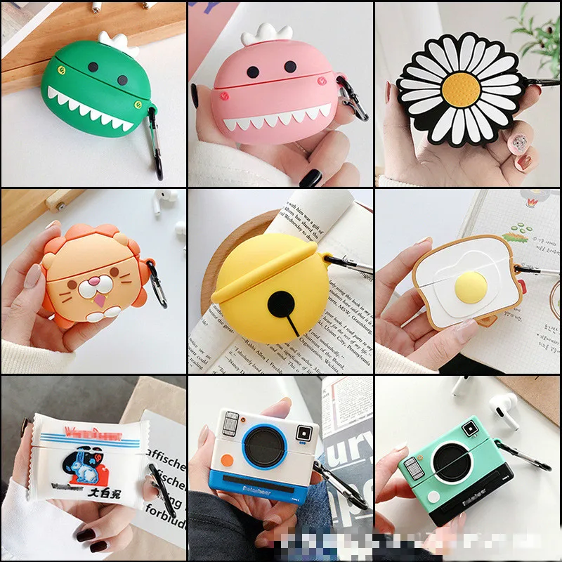 

Cute Cartoon Animal Airpods Pro 3 Silicone Protective Case Charging Headphones Case