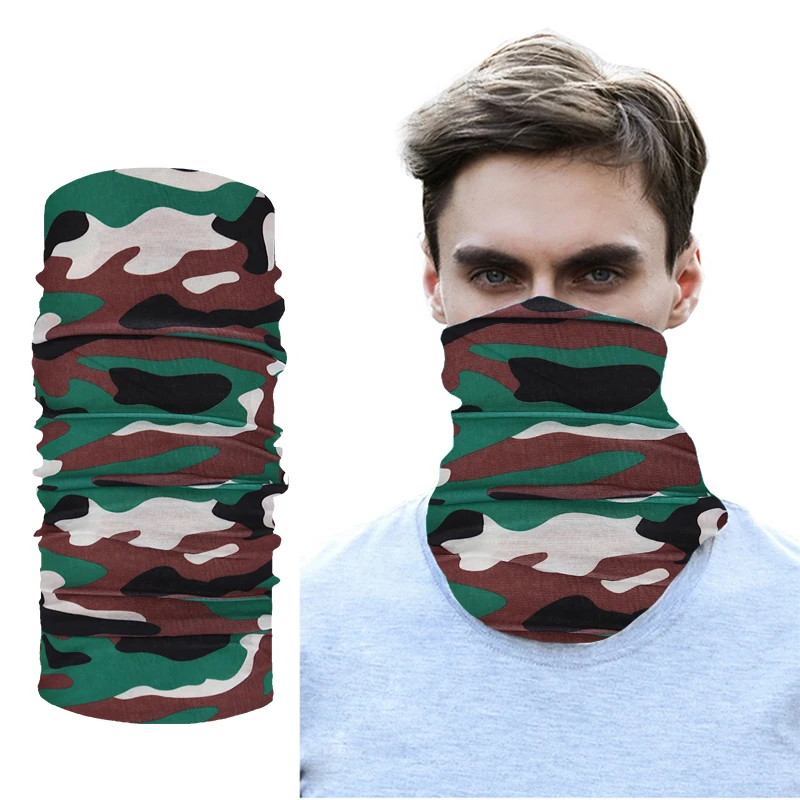 

Adult Outdoor Scarf Mask For Face Unisex Camouflage Printed Half Face Mask Bicycle Scarf Outdoor Sports Protect Bandana Scarfs