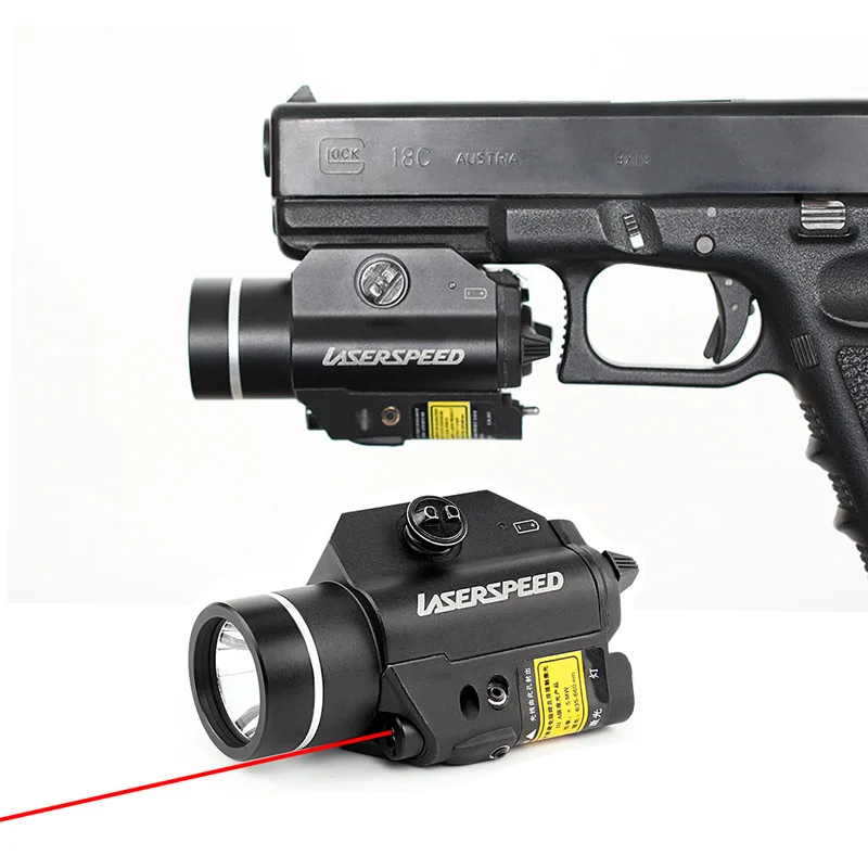 

Hunting Flashlight RED Green Laser Sight M6 Glock 19 Accessory LED Light Combo Mount Ultra Bright For weaver picatinny 20mm rail