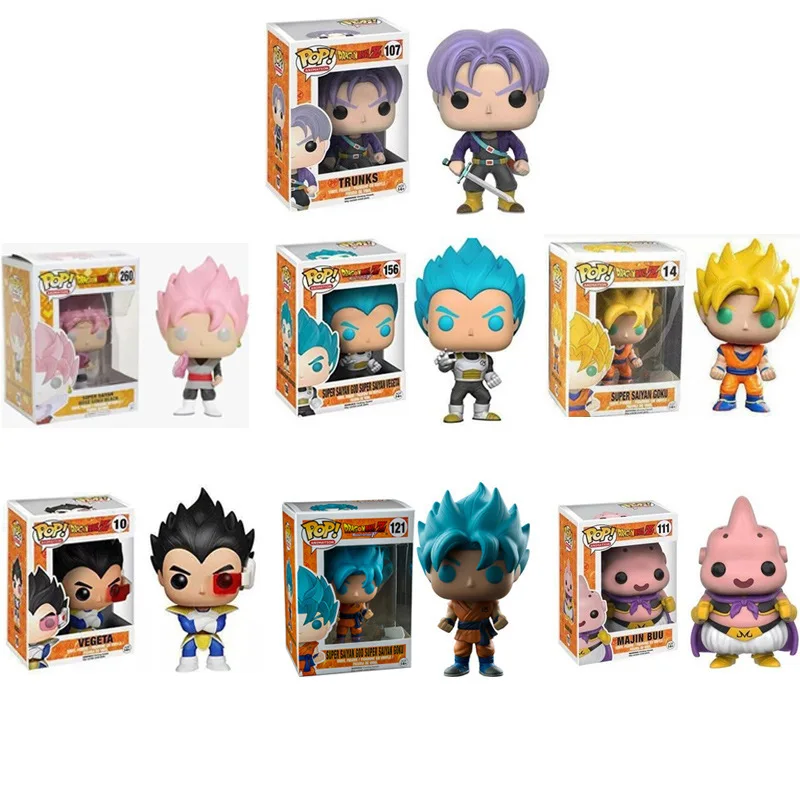 Funko Pop Dragon Ball Аниме Гоку Вегета шлифовальные Буу стволы украшения модель Супер Saiyan