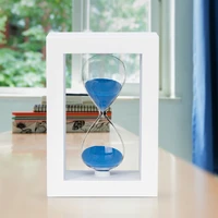nordic style creative solid wood frame glass hourglass 4560 minutes sand timer modern art craftwork home desk gifts accessory