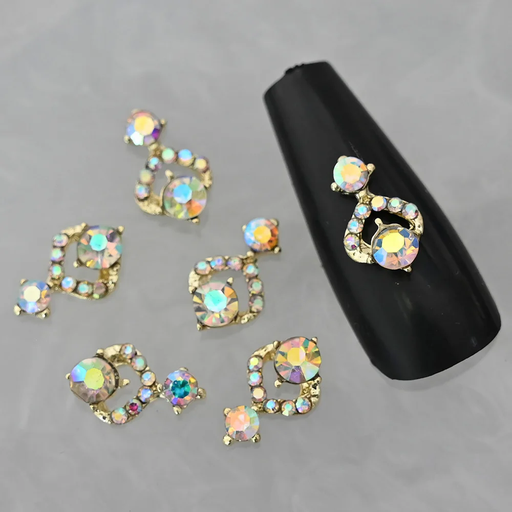 10 шт. великолепные подвески для ногтей черные кристаллы стразы готовый