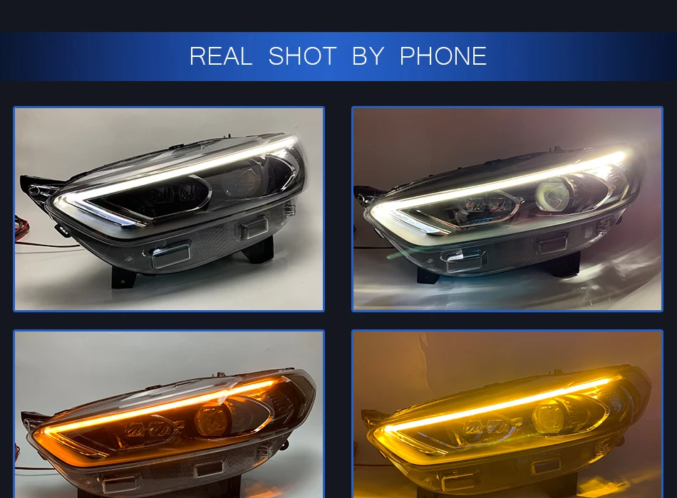 Фары для автомобиля Ford Fusion Mondeo 2013- DRL дневные ходовые огни головная лампа светодиодный Биксеноновая лампа Противотуманные фары автомобильный аксессуар