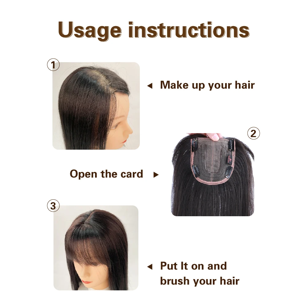 Blice для женщин Синтетические прямые шиньоны искусственные с натуральными