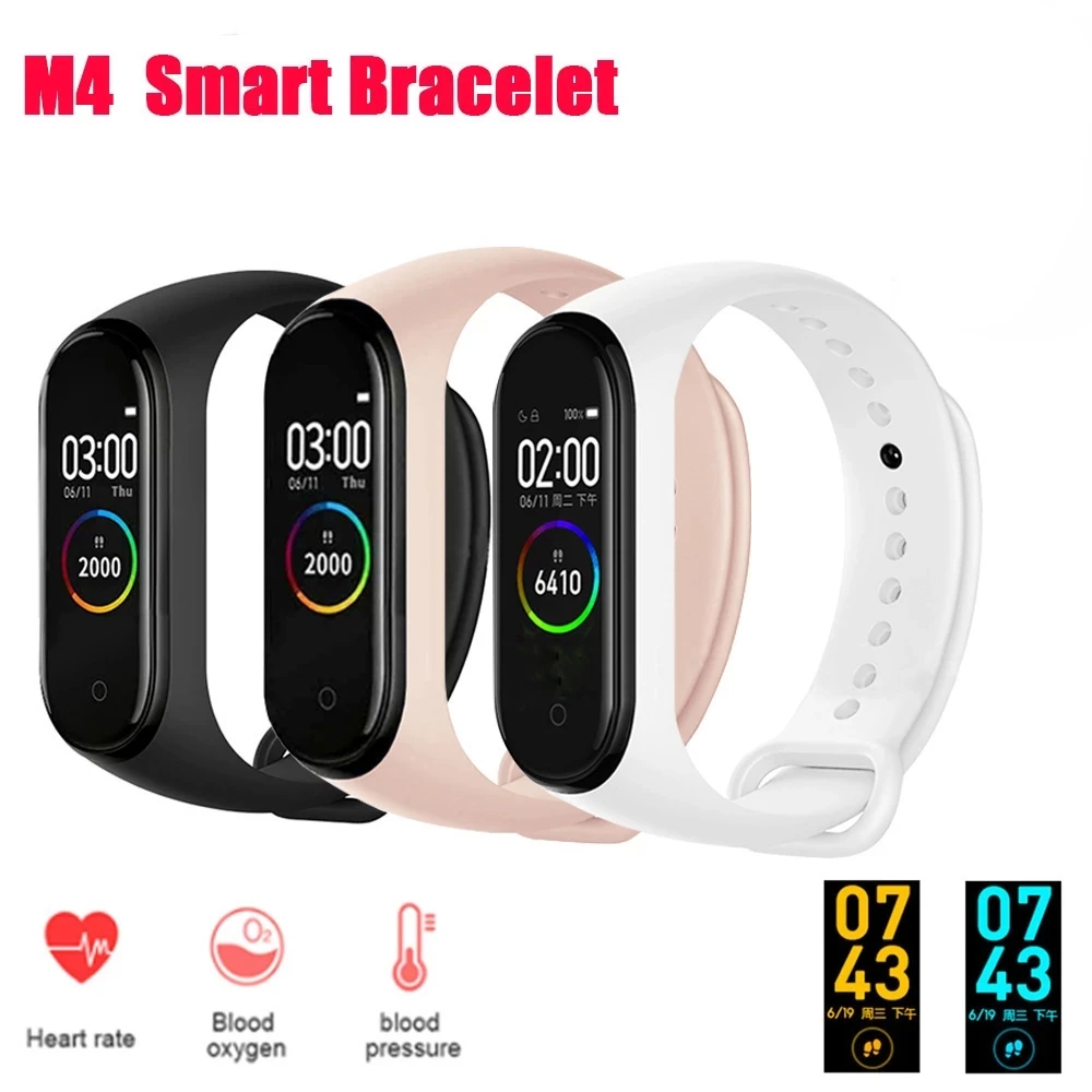 

M4 Smart Band Fitness Trcker Sport Bracelet Pedometer Heart Rate Blood Pressure Bluetooth Health Wirstband Waterproof Smartband